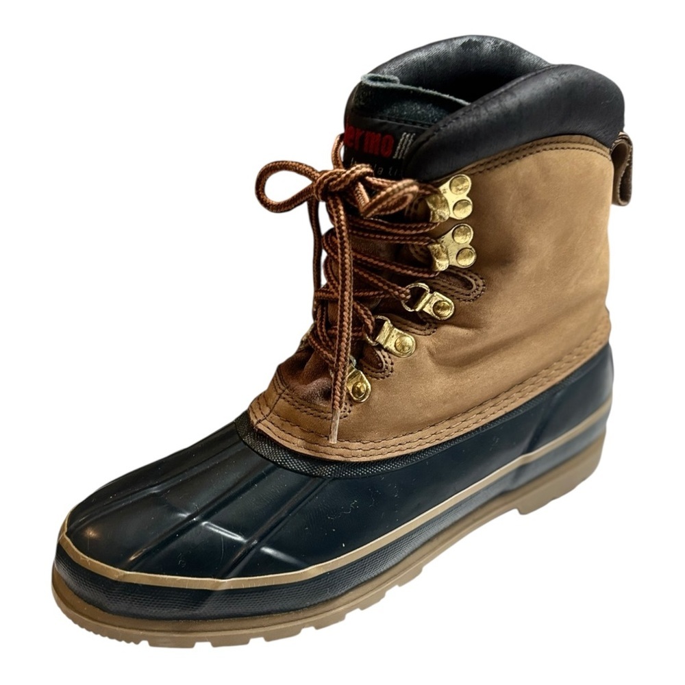 Northwest Territory Navy Blue & Tan Leather Duck Boots Mens Size 8 / Womens 9